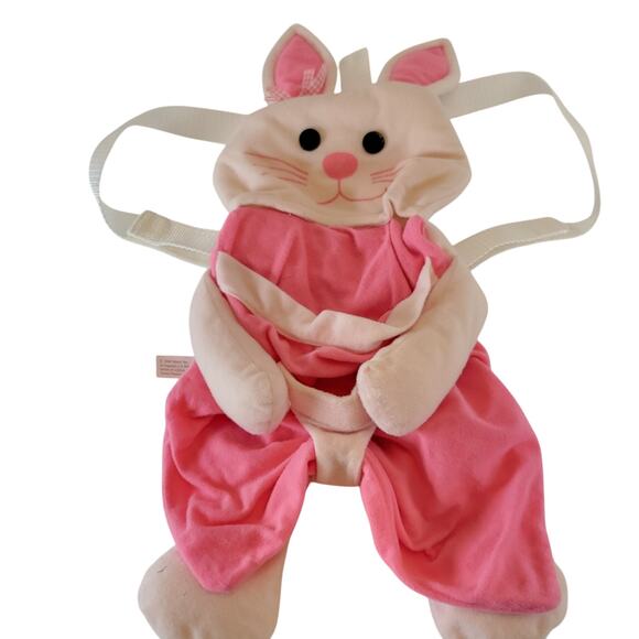 2000 Mattel Plush Bunny Backpack Carrier for 16" Vintage Kelly Doll Pink Rabbit - Picture 6 of 14